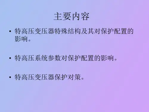 特高压变压器保护讲课内容