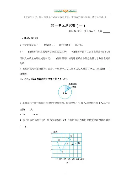 苏教版六年级数学下册全册单元测试题及答案