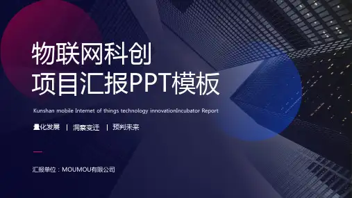 【经典】物联网科创项目汇报PPT模板