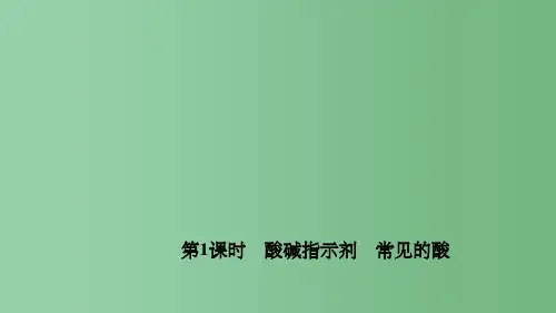 九年级化学下册 10.1.1 常见的酸和碱 新人教版