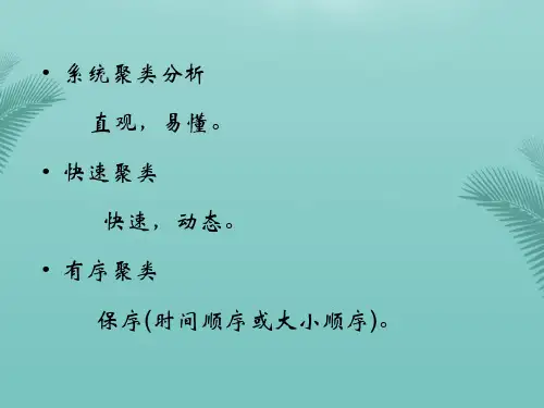 系统分析聚类分析推荐精选PPT