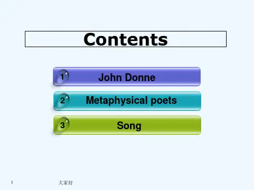John Donne 英国文学史人物简介 PPT