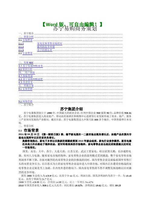 苏宁易购商务营销策划方案