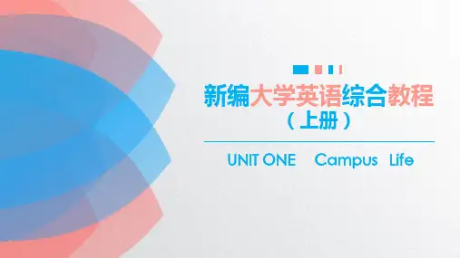 《新编大学英语综合教程(上册)》unit1