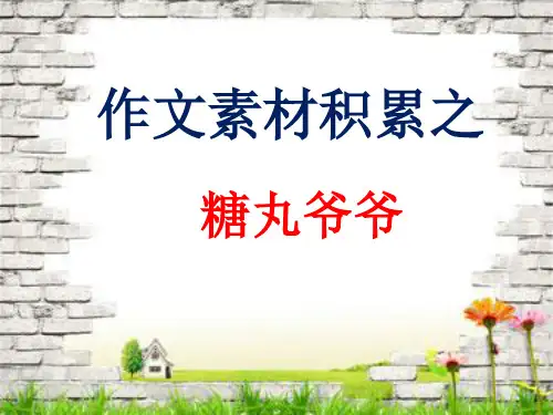 作文素材之糖丸爷爷ppt课件