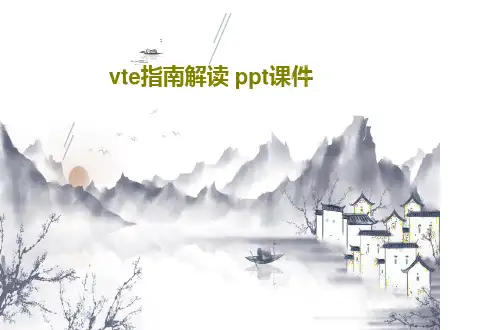 vte指南解读 ppt课件34页PPT