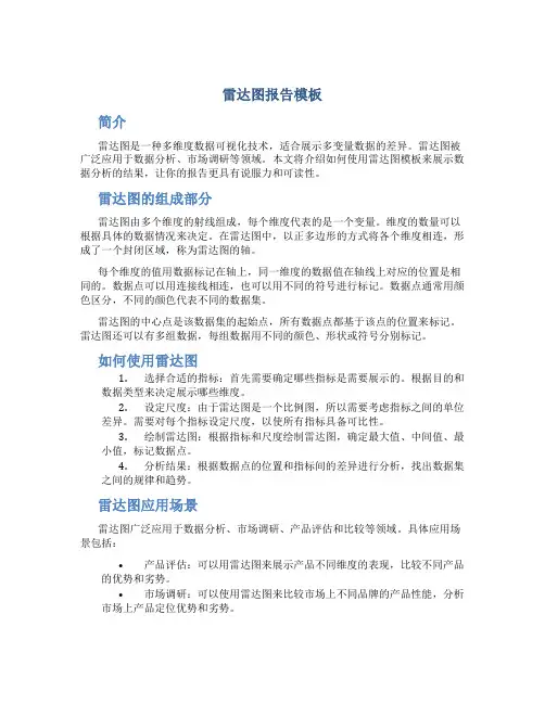 雷达图报告模板