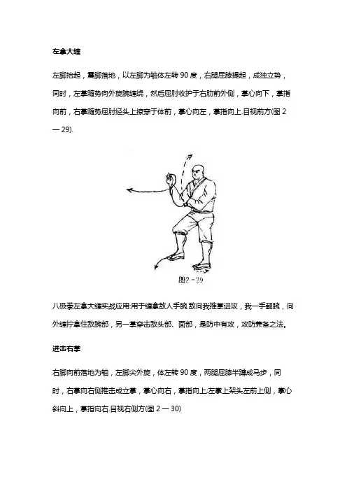 少林开门八极拳二十二至二十四式左拿大缠和拧拿小缠等