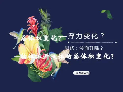 初中物理：浮力-液面升降问题