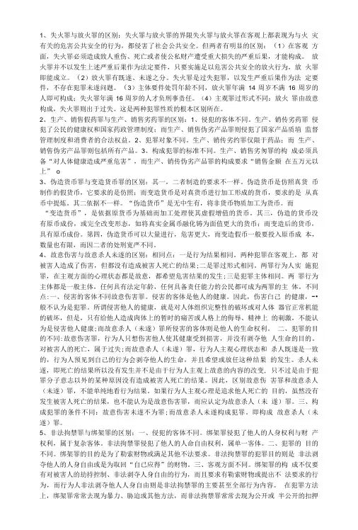 刑法分论期末考试资料.doc
