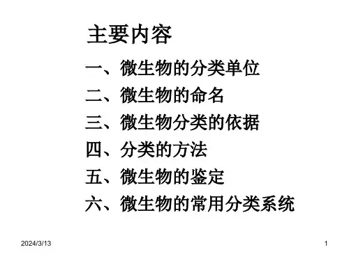 最新微生物分类与鉴定分PPT课件