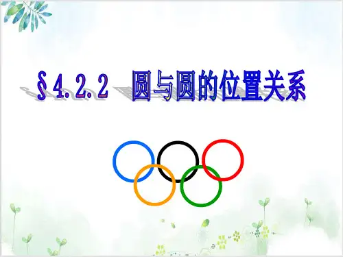 高中数学人教版必修2精品PPT课件-§4.圆与圆的位置关系-【完整版】