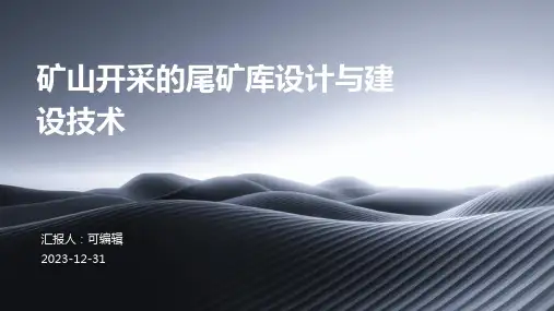 矿山开采的尾矿库设计与建设技术