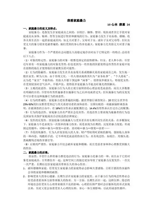 家暴论文