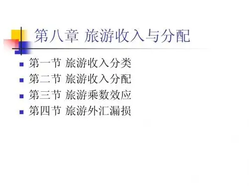 内蒙古大学 旅游经济学 讲义8
