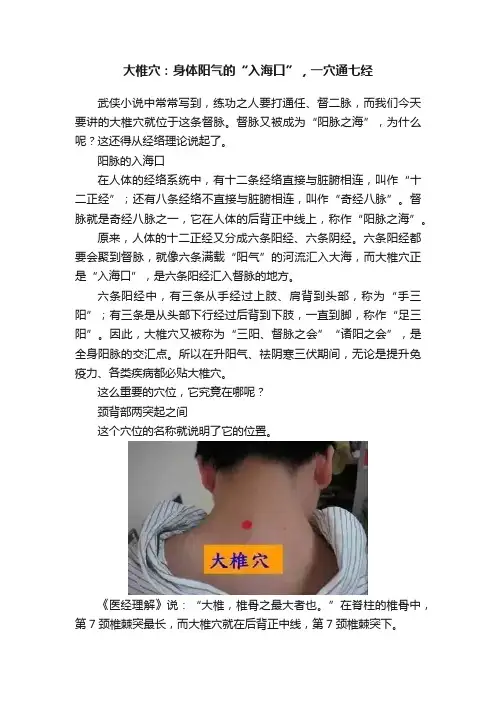 大椎穴：身体阳气的“入海口”，一穴通七经