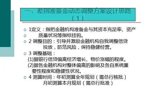 最新差别存款准备金动态调整PPT课件