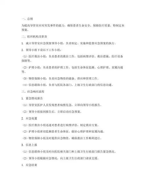 导管室应急预案范文