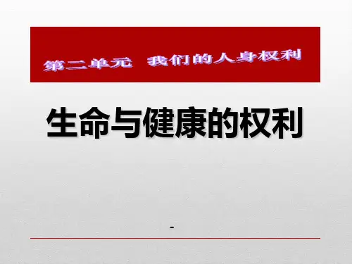 生命和健康的权利-PPT课件 