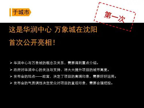 XXXX年华润中心万象城招商发布会策划方案