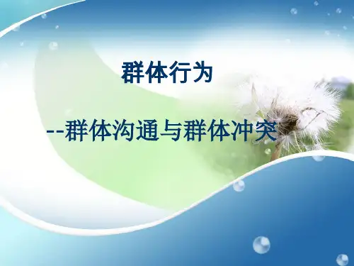 群体沟通与群体冲突培训讲义