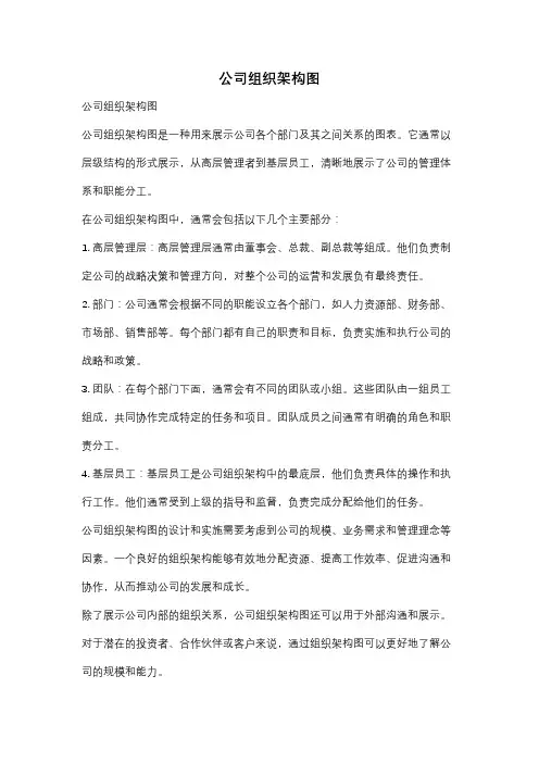 公司组织架构图