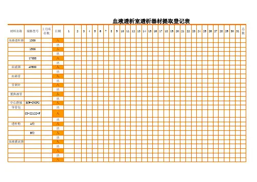 耗材出入库明细表