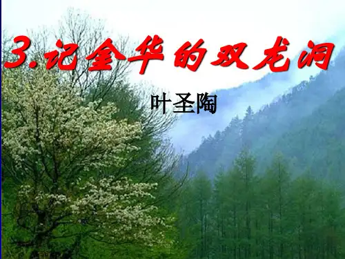 《记金华的双龙洞》PPT优秀课件