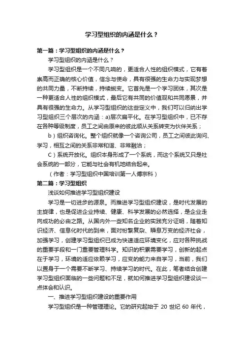 学习型组织的内涵是什么？
