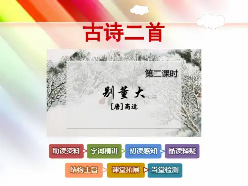 冀教版五年级语文上册《11.古诗两首【第2课时】《别董大》高适》课件