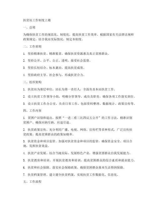 扶贫站工作制度上墙