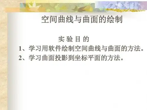 07空间曲线与曲面的绘制