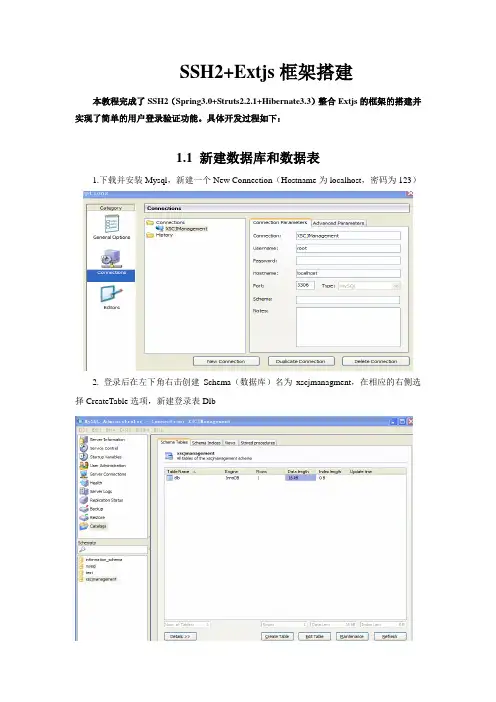 SSH2 Extjs_框架搭建及登录功能的实现