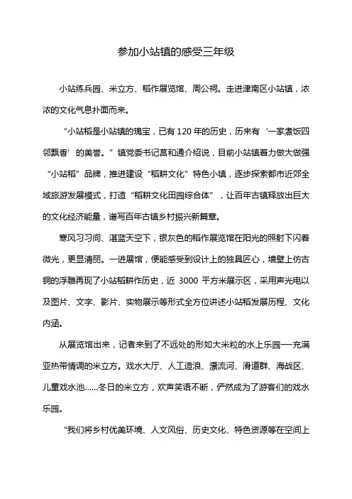 参加小站镇的感受三年级