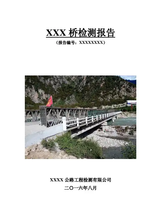 某桥梁特殊检测报告(技术状况评定+承载力检算)