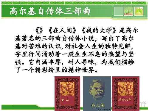高尔基自传体三部曲上课ppt课件
