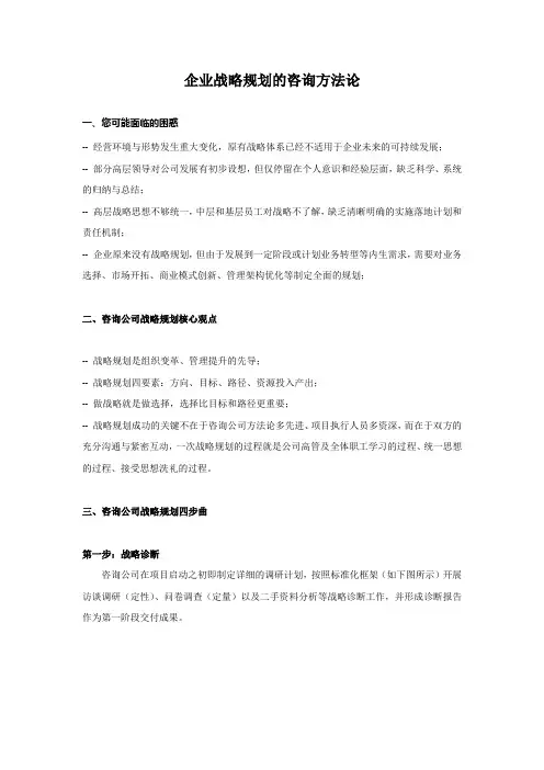 企业战略规划的咨询方法论
