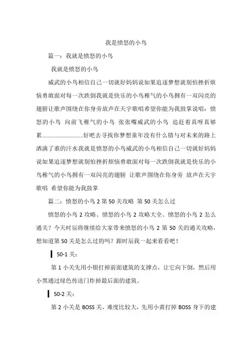 我是愤怒的小鸟