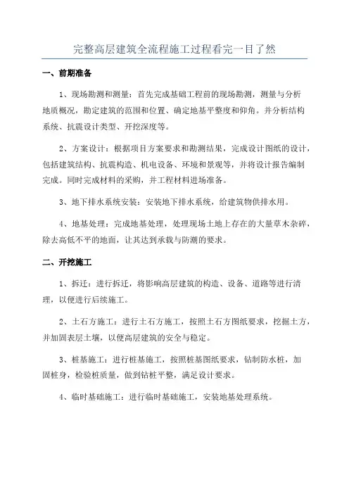 完整高层建筑全流程施工过程看完一目了然