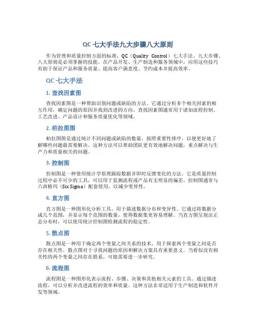 QC七大手法九大步骤八大原则资料图文