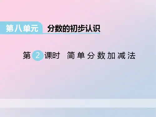 2021年《简单分数加减法》PPT文档