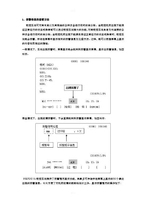 FANUC-0i系统故障报警信息