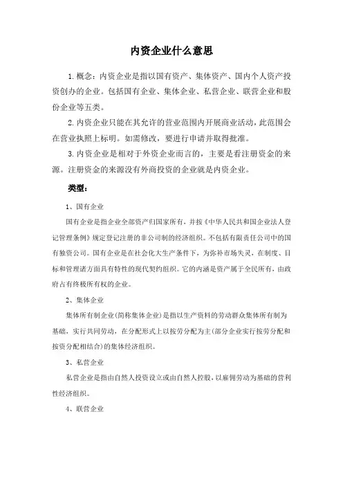 内资企业什么意思