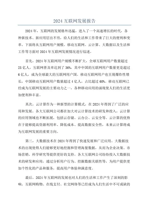 2024互联网发展报告