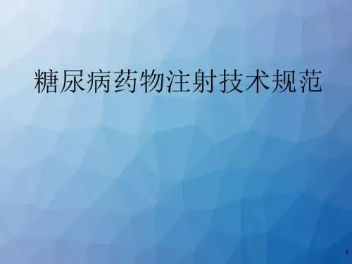 胰岛素注射技术规范  ppt课件