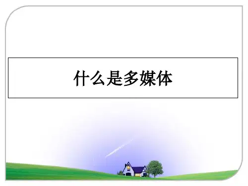 最新什么是多媒体ppt课件