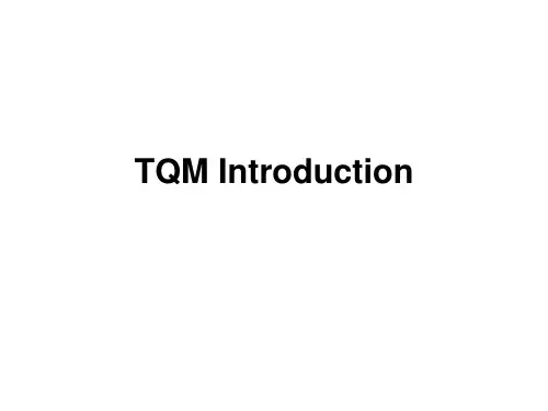TQMIntroduction全面质量管理介绍英文版