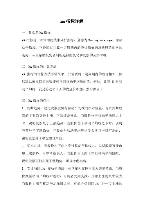 ma指标详解