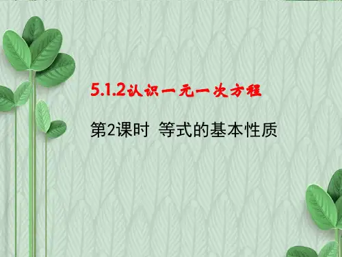 5.1.2 第2课时  等式的基本性质