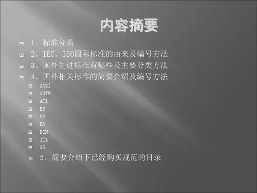 国外相关标准介绍(ppt 28页)